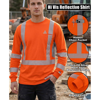 VentShield – 5.5 oz Lightweight Hi-Vis Summer Vented Mesh FR Long Sleeve T-Shirt