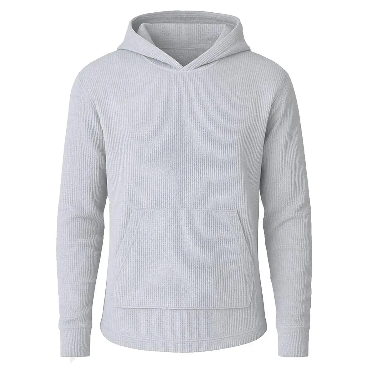 WaffleEase – Men’s Waffle-Knit Pullover Hoodie