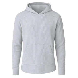 WaffleEase – Men’s Waffle-Knit Pullover Hoodie