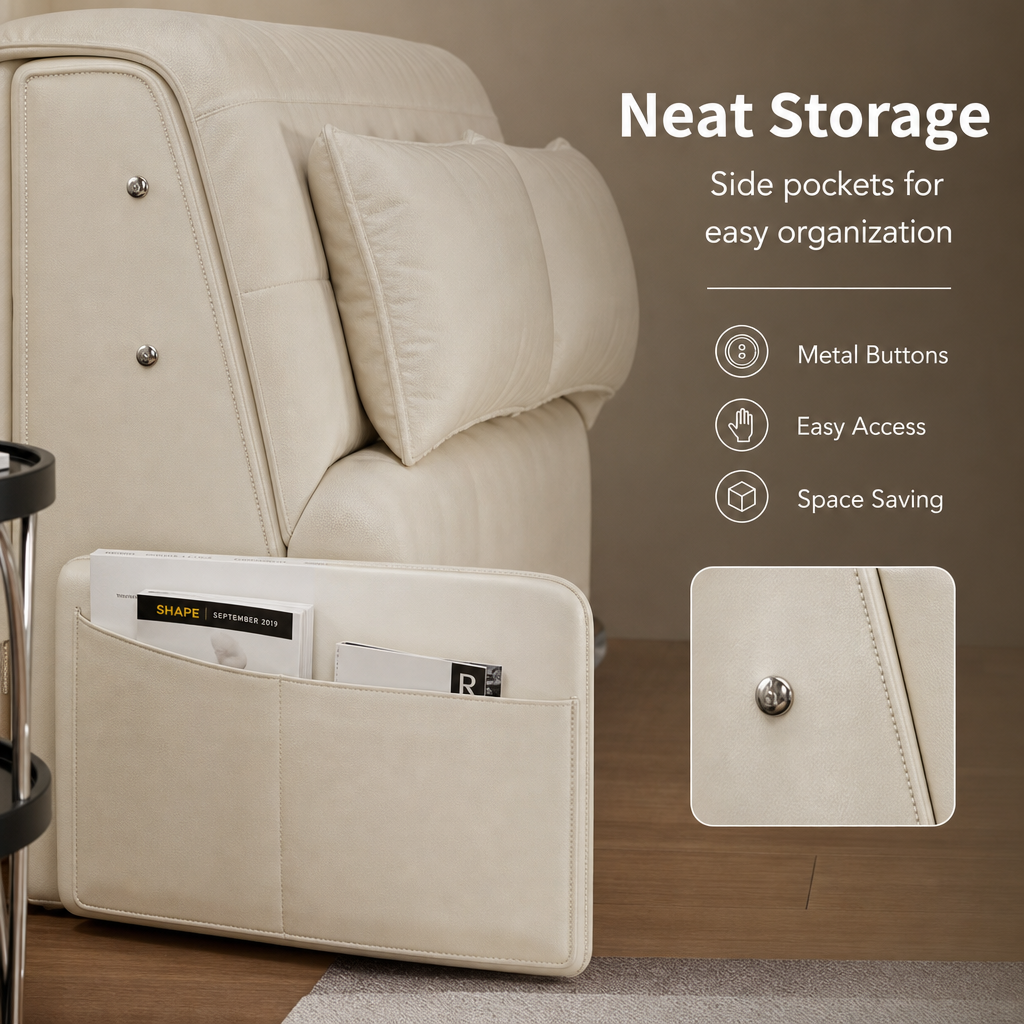 SnugShift – 3-Mode Convertible Folding Sofa Bed with Side Storage Pockets & Silent Wheels