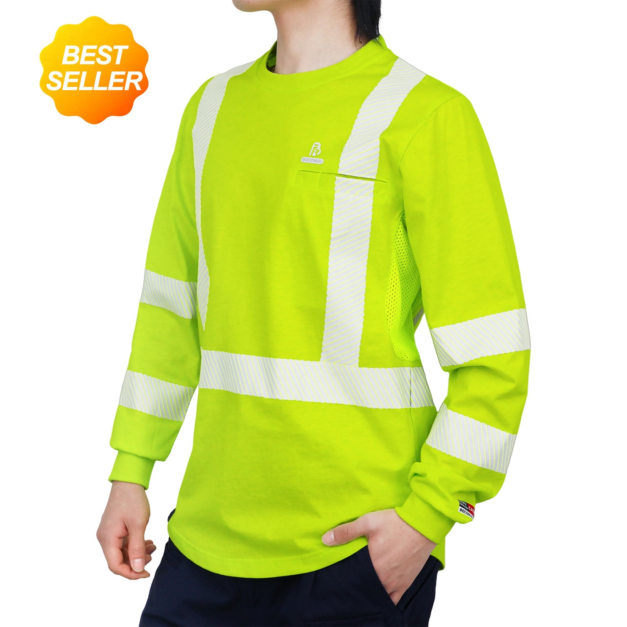 VentShield – 5.5 oz Lightweight Hi-Vis Summer Vented Mesh FR Long Sleeve T-Shirt