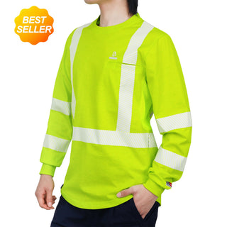 VentShield – 5.5 oz Lightweight Hi-Vis Summer Vented Mesh FR Long Sleeve T-Shirt