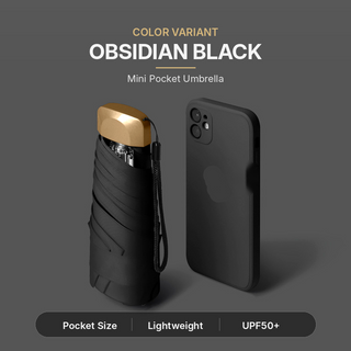 PocketHalo – Mini UV Capsule Umbrella with UPF50+ Sun Protection