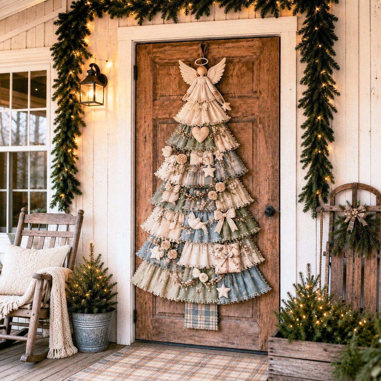 PatchworkWelcome – Beginner-Friendly Oversized DIY Tree Door Hanging Kit