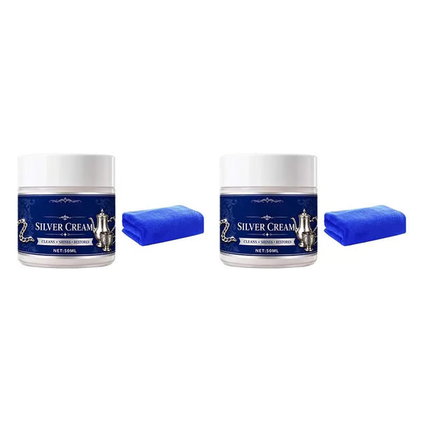 SilverRevive – Professional Instant-Restoration Silver Polishing Cream with Towel