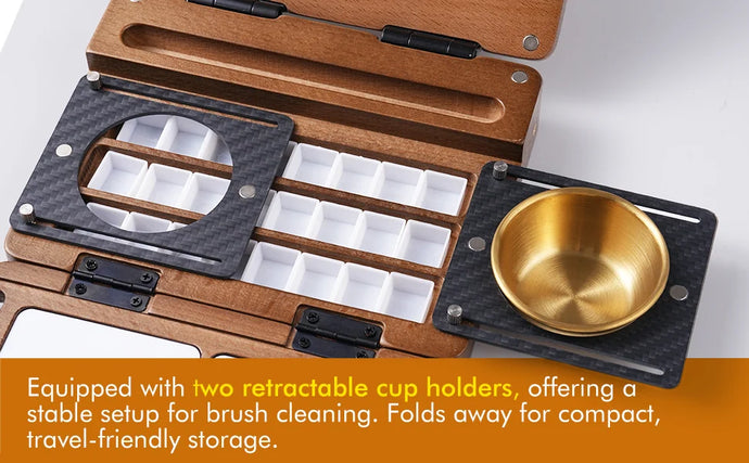 PleinAirKit – Portable Empty 24-Well Watercolor Palette Set