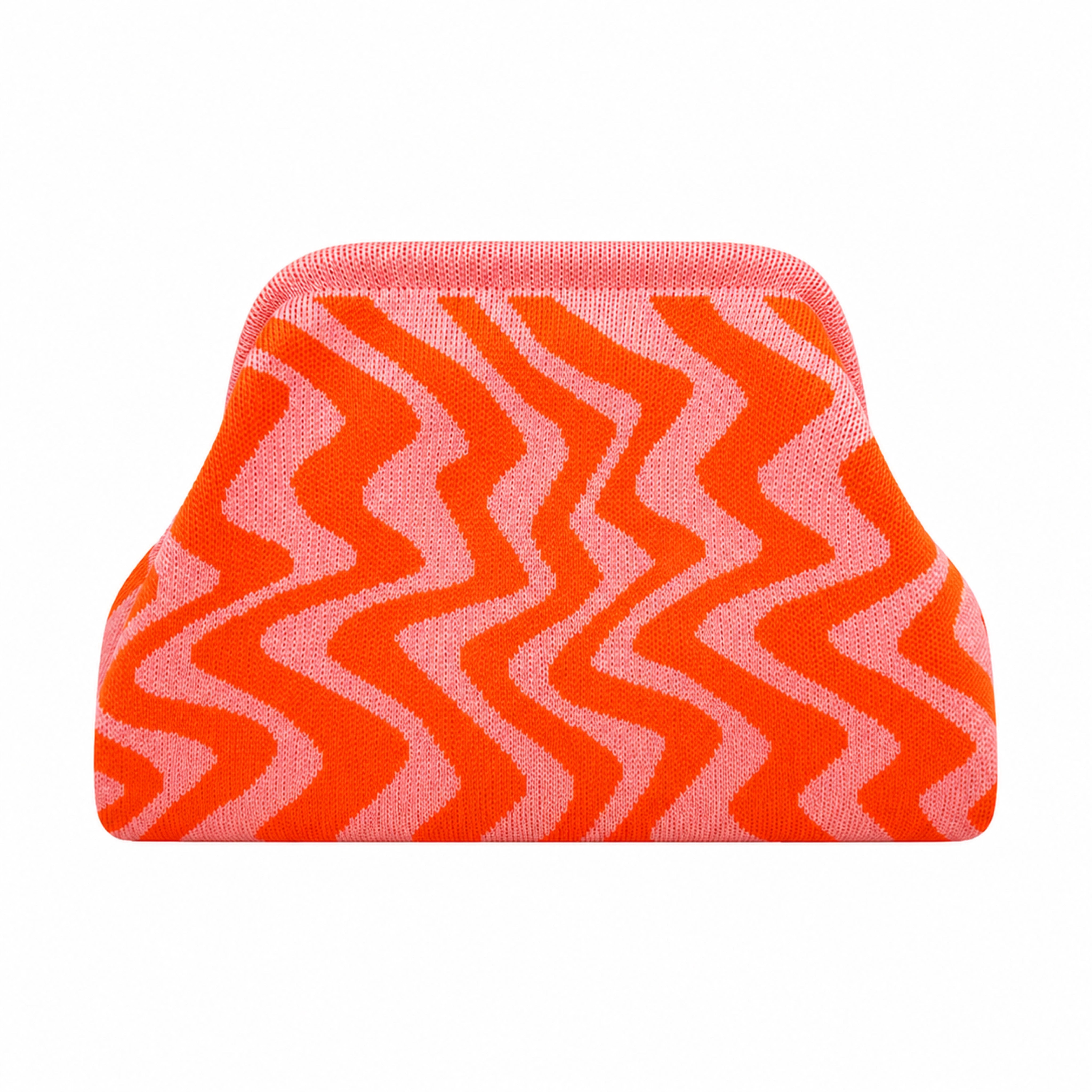 SnapKnit – Snap-Shut Knitted Makeup Bag with Wide Opening