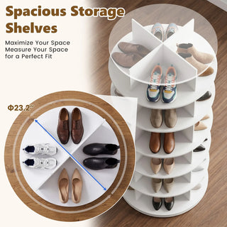 ShoeSpin – 360° Rotating Shoe Storage Tower