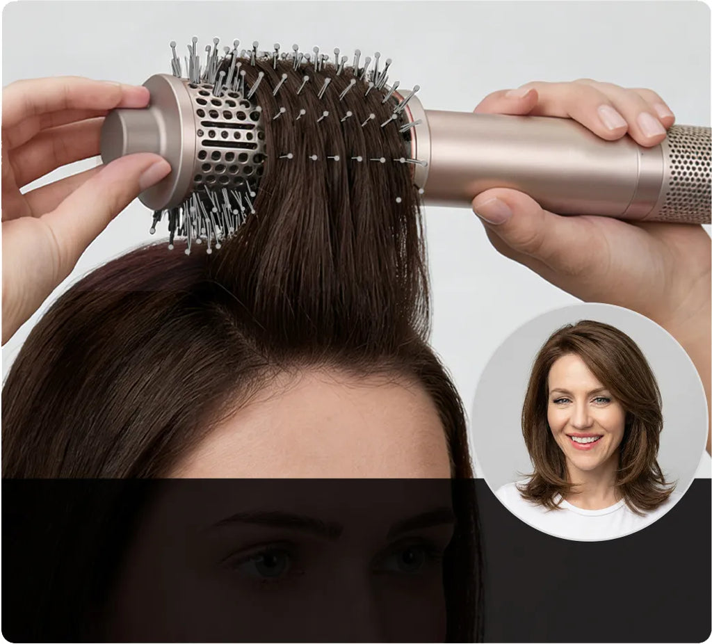 Hot air brush styling guide