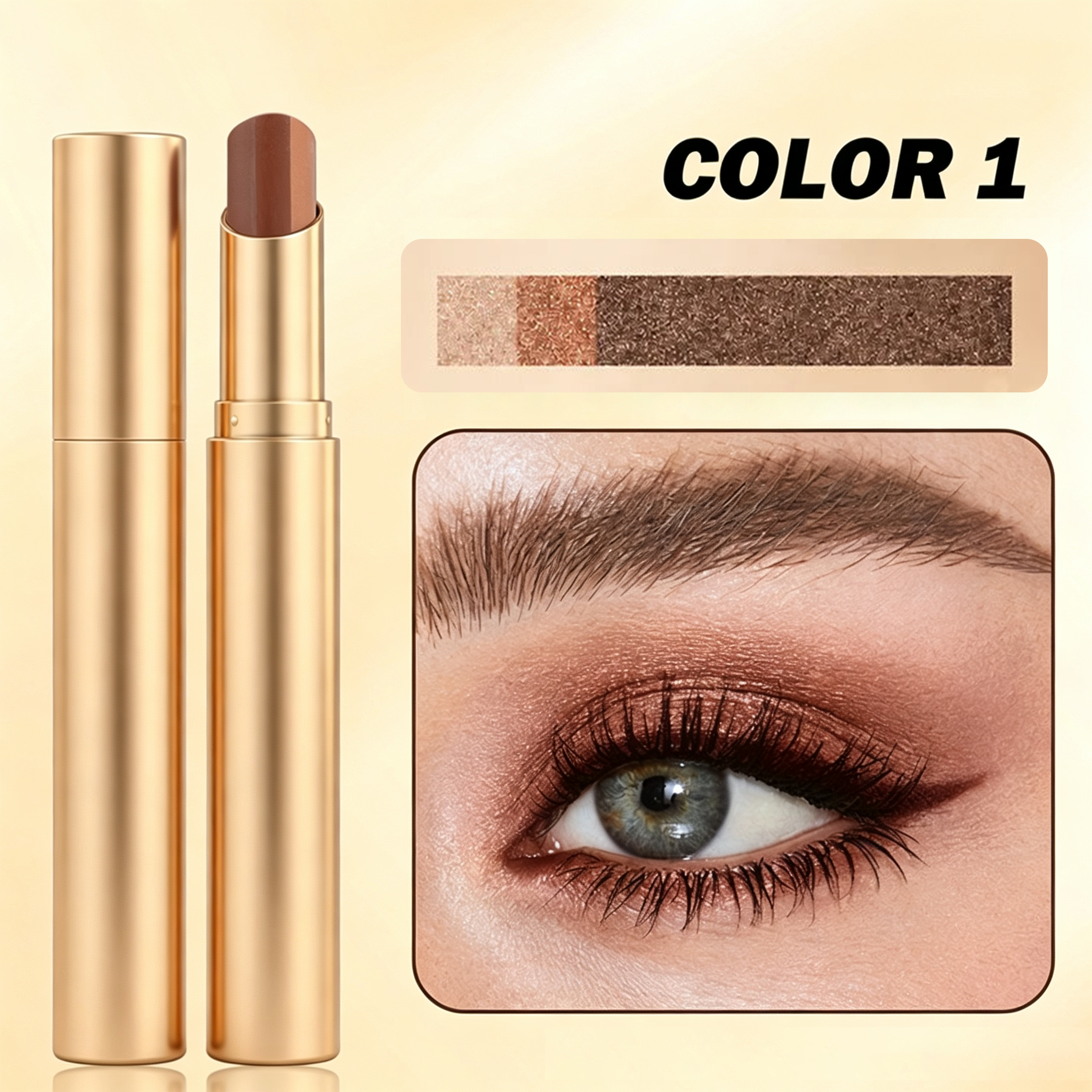 ✨ TrioGlow – 3-in-1 Waterproof Long-Wear Eyeshadow Stick