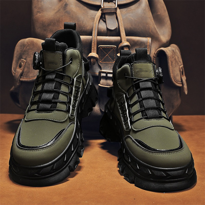 🥾 TrailStride – Men’s Waterproof Chunky Ankle Boots