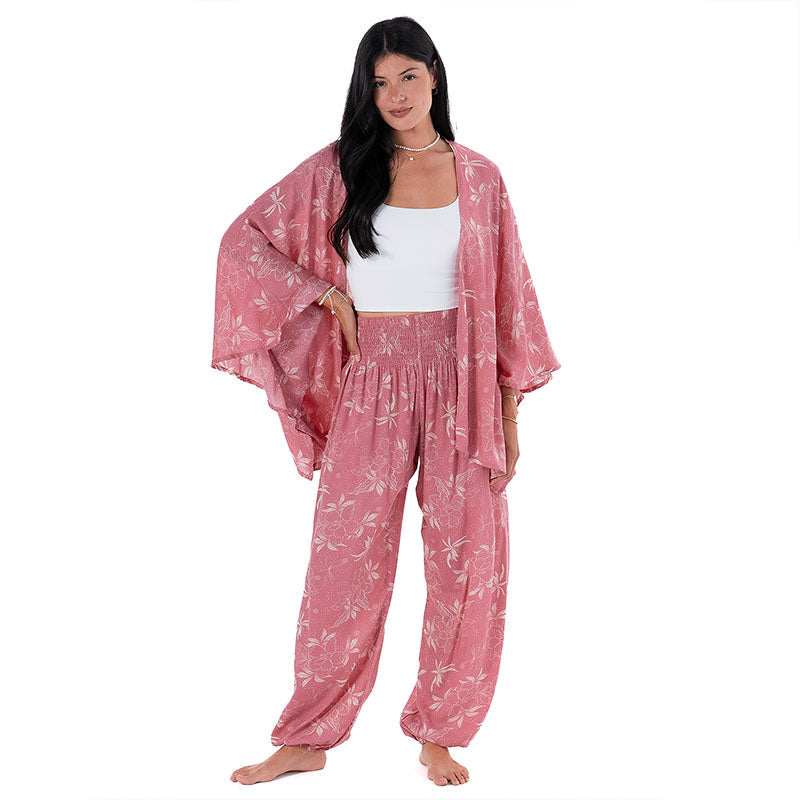 CoralBloom – Buttery-Soft Rayon Harem Pants