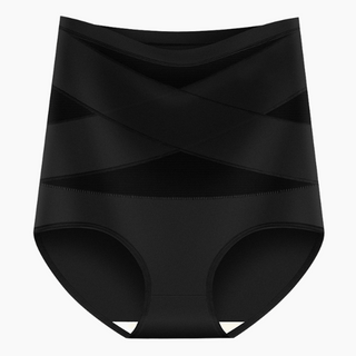 CrossSculpt Briefs – High-Waist Cross Tummy Control Panties, Plus-Size Multi-Pack