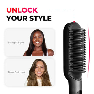 SilkGlide – 2-in-1 Ionic Hair Straightening Brush