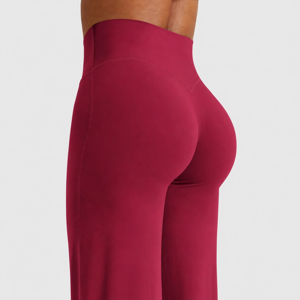 CurveSculpt – BBL Scrunch High-Waisted Wide-Leg Leggings