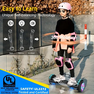 GlowGlide – All-Terrain Self-Balancing Hoverboard with LED Wheels