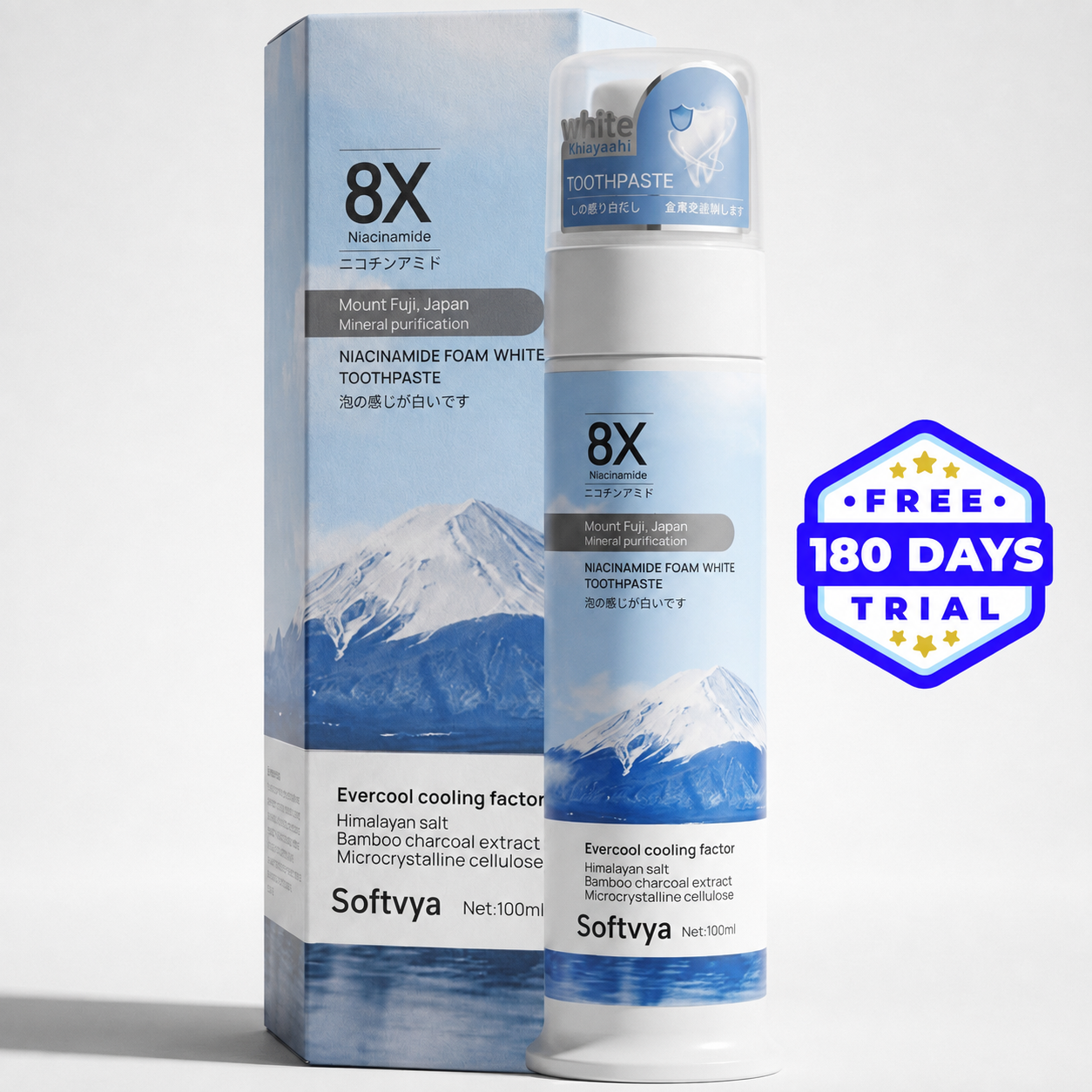FrostFoam – 8X Niacinamide Foaming Whitening Toothpaste