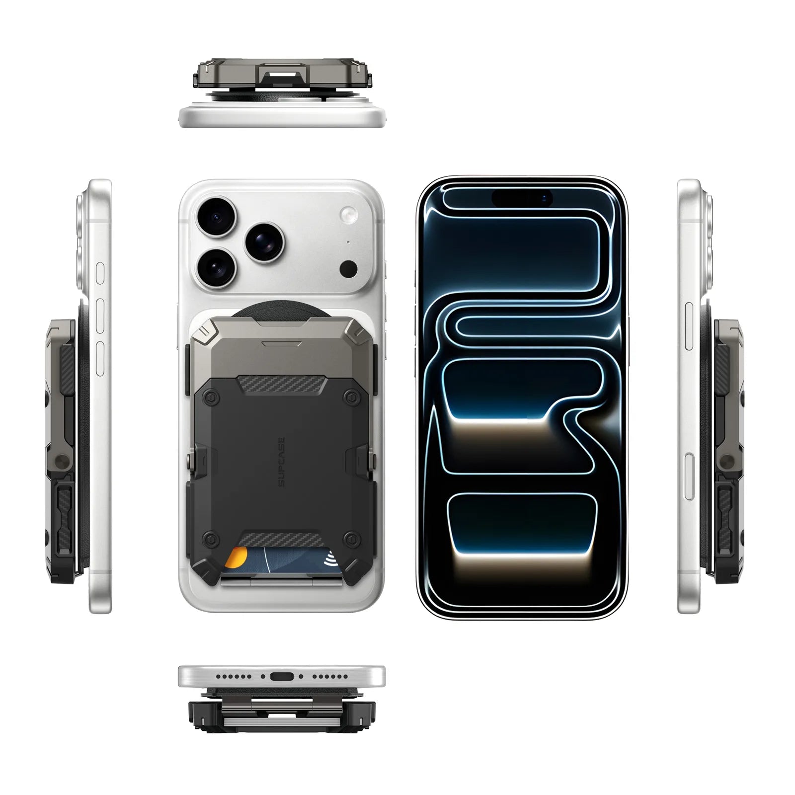 TrackFlip – Trackable Magnetic Wallet with Stand