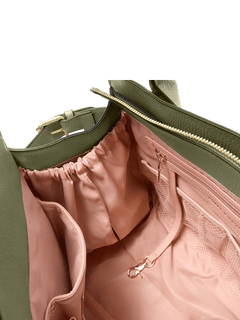 UrbanCarry – Olive Vegan-Leather Organizer Tote