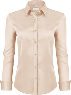CrispCollar – Women's Classic-Fit Long-Sleeve Dress Shirt