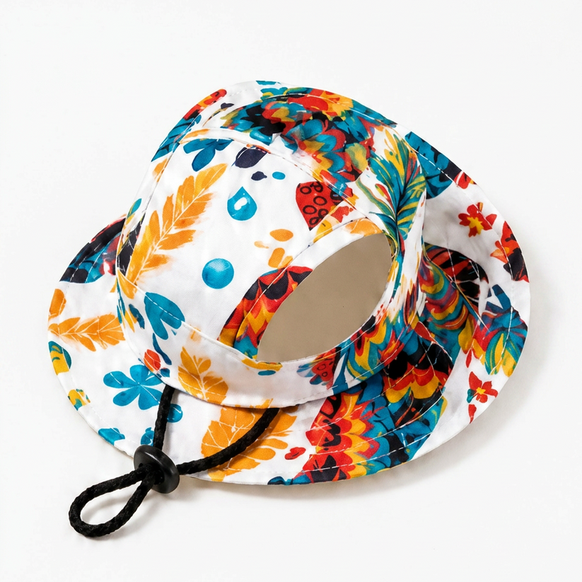 PawShade – Adjustable Wide-Brim Sun Bucket Hat for Dogs & Cats