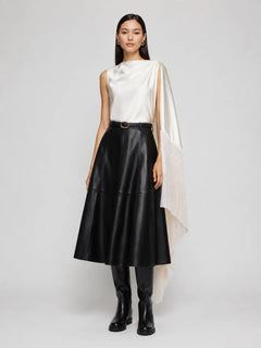 FringeFlow – Asymmetric Fringe Drape Top