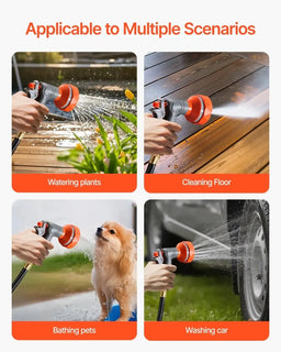 ReelReach – Retractable Wall-Mounted Garden Hose Reel with 9-Pattern Nozzle