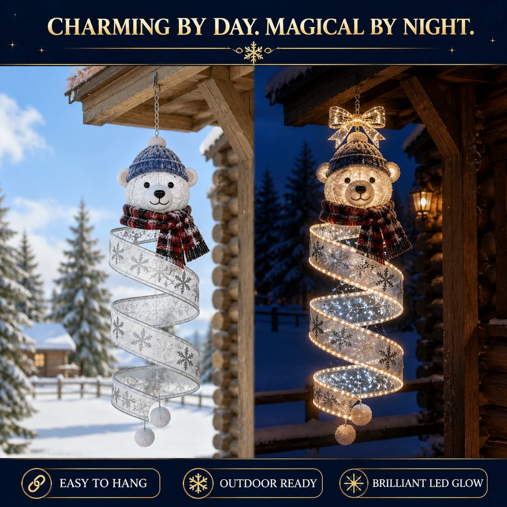 🎄 SpiralGlow – Enchanted Christmas Spiral Hanging Lights for Glowing Holiday Porch Decor