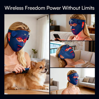 GlowWrap 4D – Dual NIR 940 nm Wireless LED Face Mask
