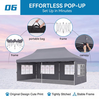 ShadeHaven – Heavy-Duty Pop-Up Canopy Tent with Removable Sidewalls