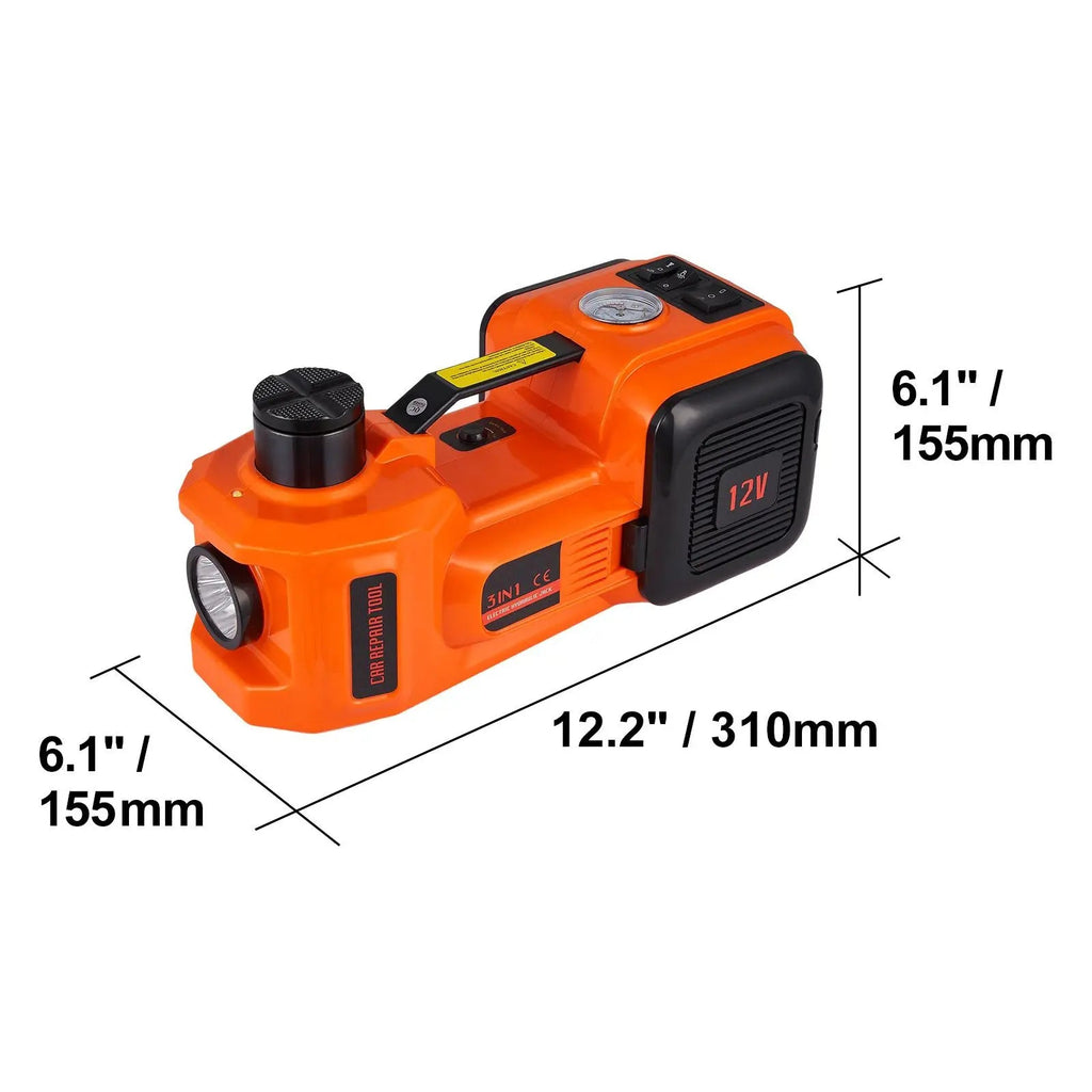 JackVolt – 💯🚗 5 Ton Electric Hydraulic Car Jack Lift with Air Pump