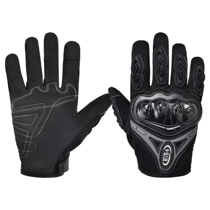CarbonRide – Carbon Fiber Motorcycle Gloves with Kevlar Stitching & Touchscreen Control