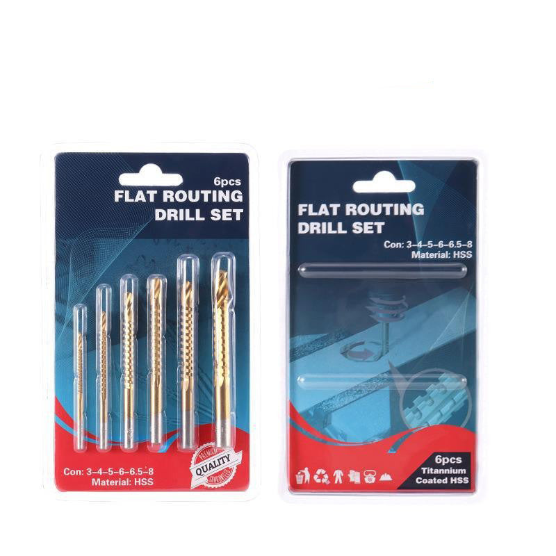 SerraBit – 🔥 ⚡ 6-Piece Titanium Serrated Drill Bit Set