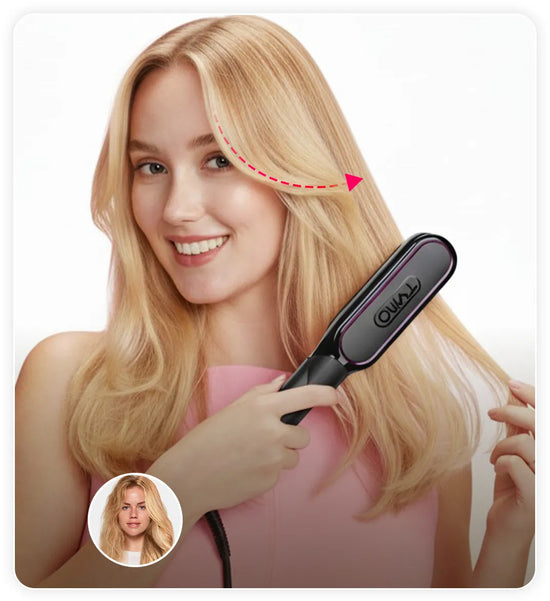 TYMO FLIPRO rotating curling iron creating soft volume and waves