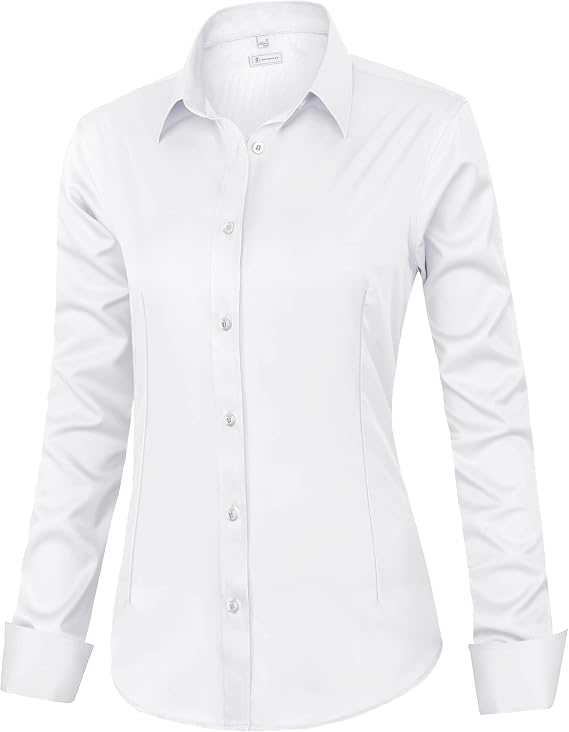 CrispCollar – Women's Classic-Fit Long-Sleeve Dress Shirt