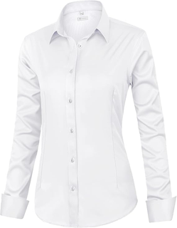 CrispCollar – Women's Classic-Fit Long-Sleeve Dress Shirt
