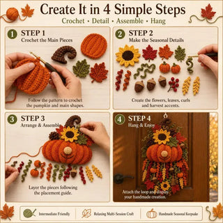 HearthHook – DIY 3D Crochet Seasonal Door Hanger Kit