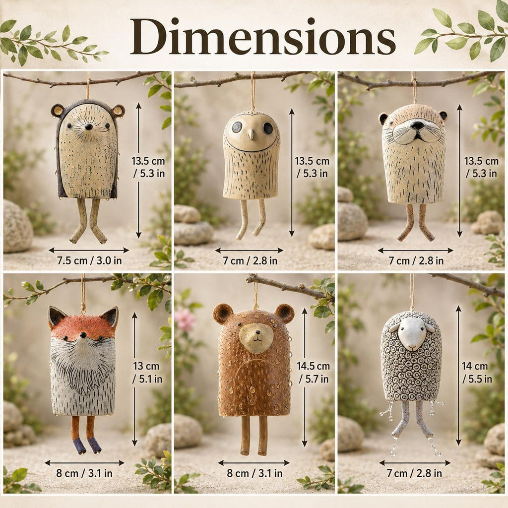 ForestChime – Handmade Whimsical Animal Wind Chime Ornaments