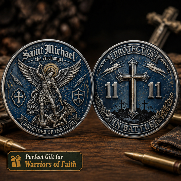FaithGuard – Saint Michael Archangel Challenge Coin