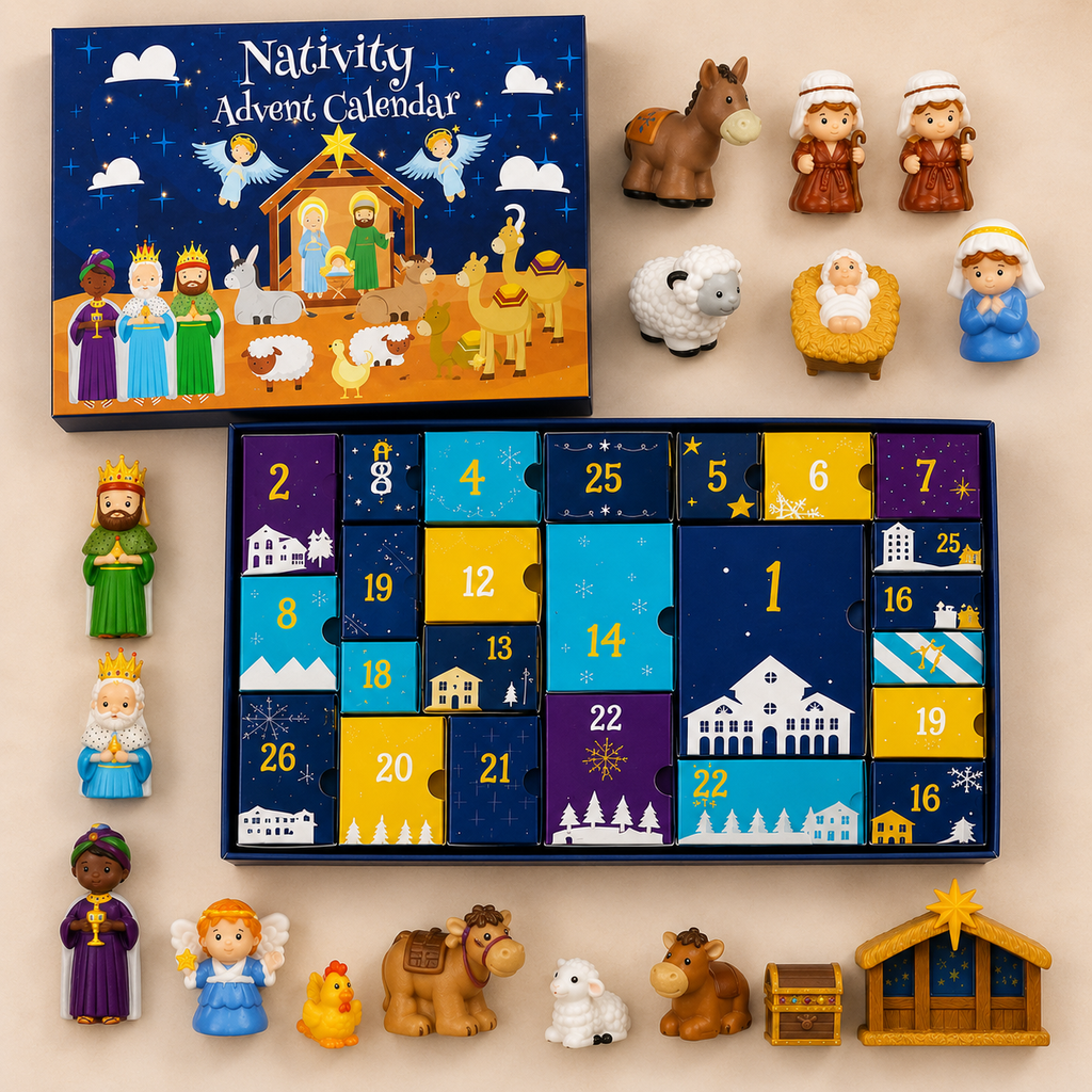 NativityNest – 25-Piece Nativity Advent Calendar for Kids