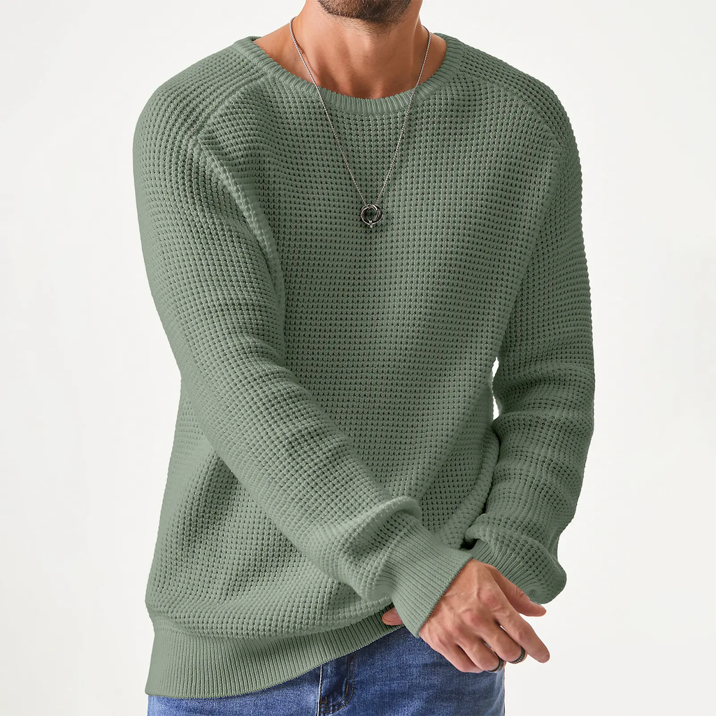 WaffleEase – Men’s Classic Crewneck Sweater