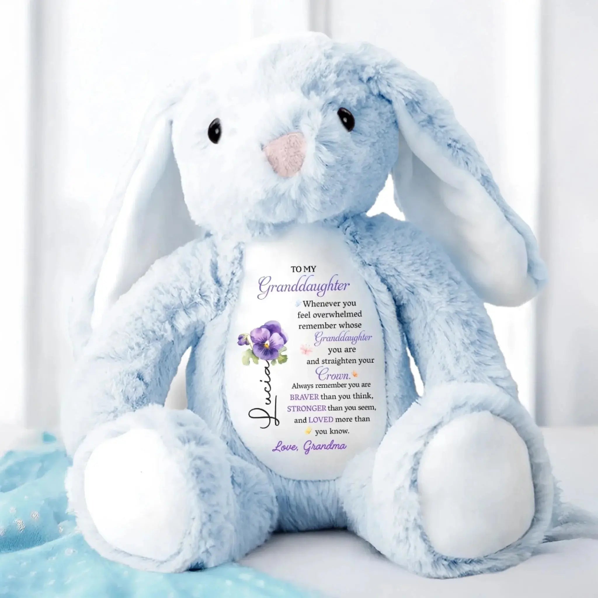 BraverBunny – Personalized Granddaughter Keepsake Plush