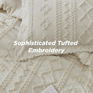 BohoCloud – Tufted Boho Comforter Set with Pillow Shams