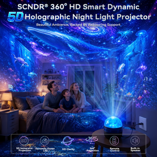 🦖🎁StarDrift – 360° Smart Holographic Starry Sky Projector (HD Smart Dynamic 5D)