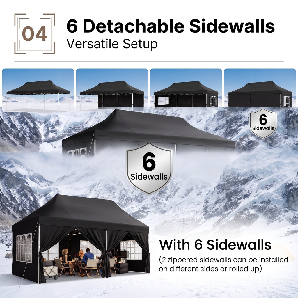 ShadeHaven – Heavy-Duty Pop-Up Canopy Tent with Removable Sidewalls