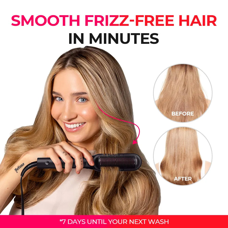 SilkFlip – 2-in-1 Hair Straightening Comb & Flat Iron