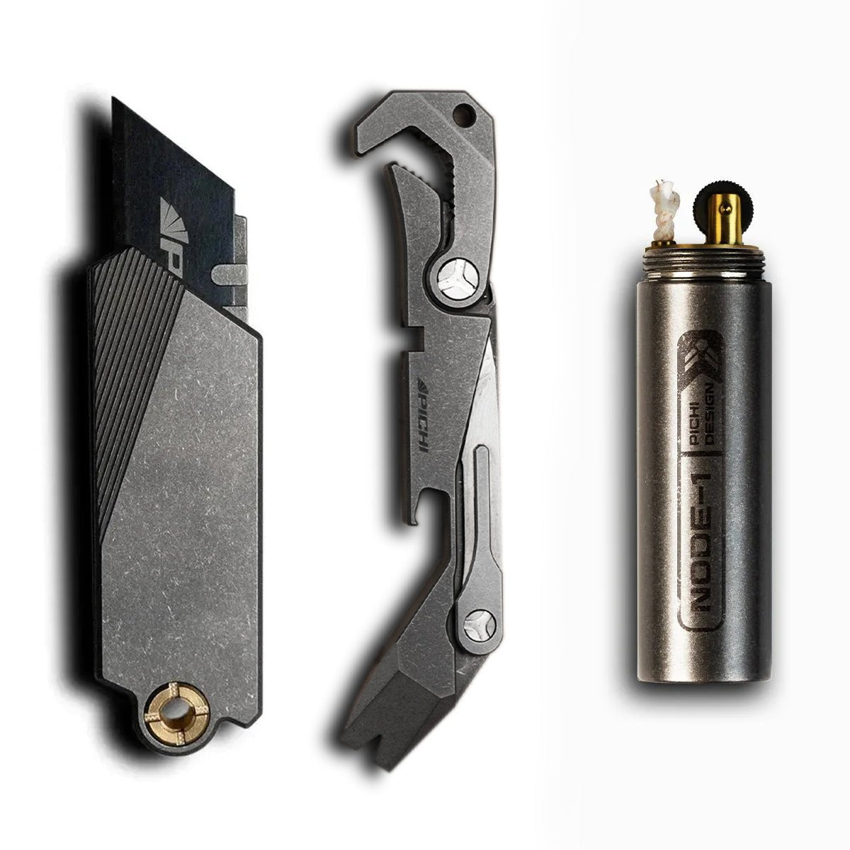 GlideCut – G9 Titanium & Brass Gravity Utility Knife
