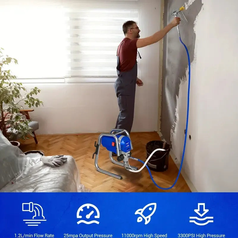 CoatSwift – 1200W 3300PSI Airless Paint Sprayer with Extension Rod and Stand