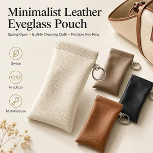 SnapSight – Spring-Open PU Leather Glasses Pouch