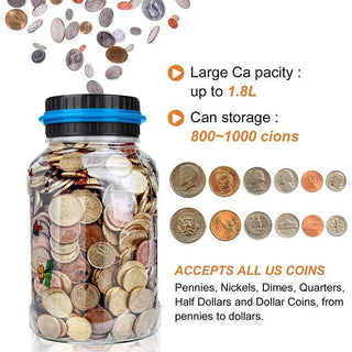 CoinTally – Digital Counting Money Jar with LCD Display